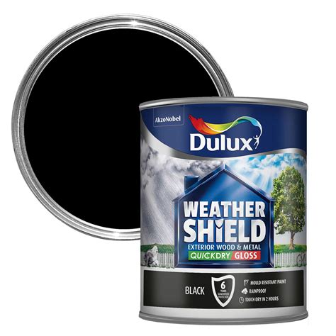 dulux weathershield exterior black gloss wood metal paint