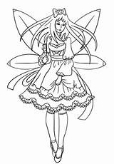 Coloring Fairy Gothic Pages Printable Categories Colorings sketch template