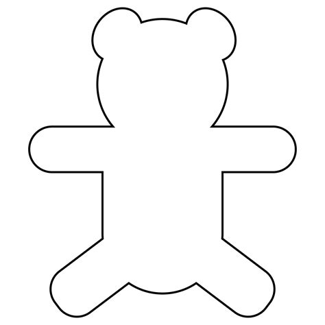 teddy bear printable template  printable