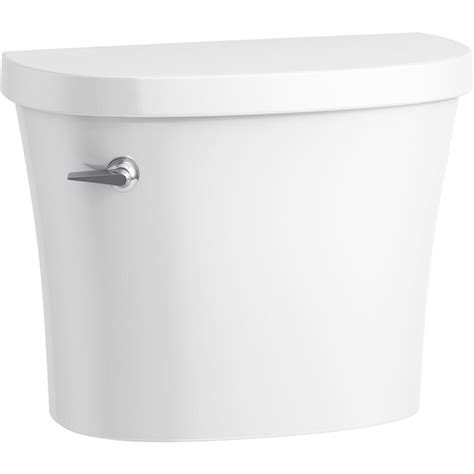 kohler kingston white  gpf single flush toilet tank   toilet tanks department  lowescom