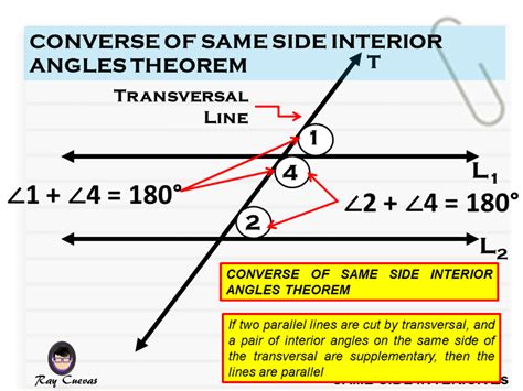 side interior angles theorem proof  examples owlcation