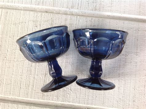 2 Vintage Cobalt Blue Glasses Noritake Provincial Colonial Etsy