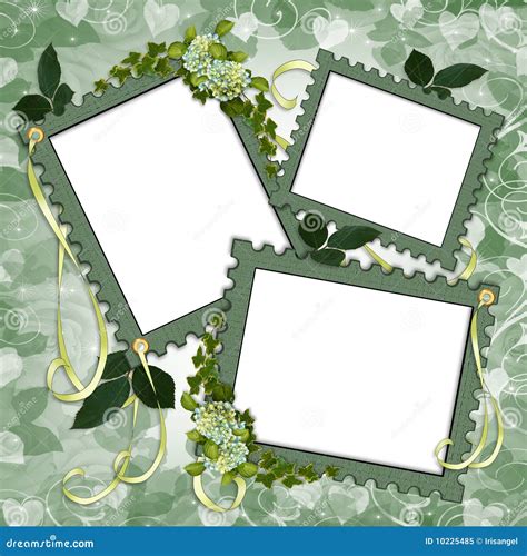 scrapbook page floral border frames royalty  stock photo image