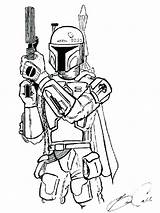 Boba Fett Coloring Pages Printable Getcolorings Wars Star Color sketch template