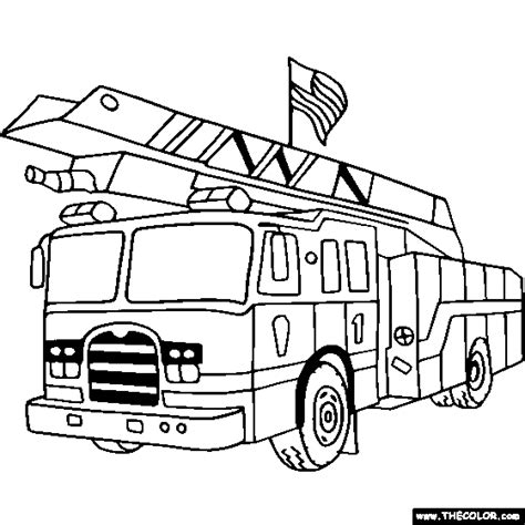 gambar trucks  coloring pages page  fire truck color number