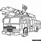 Coloring Truck Fire Trucks Pages Color sketch template
