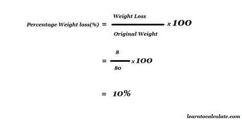 calculate weight loss  percentage