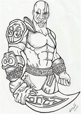 Kratos Desenhar Wesley Coloringcity Marã Soham Riyadi Hernandez Janey Deus Imagen Pasta sketch template