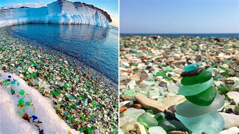 sea glass beach in russia