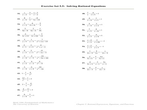 solving rational equations worksheet  tessshebaylo worksheet