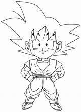 Goku Chibi Anime Deviantart Drawings sketch template