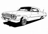 Lowrider Impala Chevy Chicano Sketchite Gabo Clipartmag Camioneta sketch template
