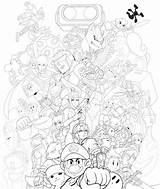 Coloring Smash Pages Bros Super Brawl Brothers Colouring Prints Coloringhome Comments sketch template