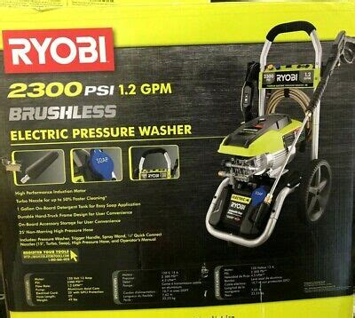 ryobi ry high performance electric pressure washer  psi  gpm   ebay