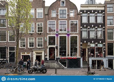 Sex Shops And Nigthclubs In The Red Light District Of Amsterdam The