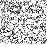 Coloring Pages Flowers Adults Flower Kids Printable Print Adult Book Look Other sketch template