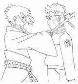 Naruto Sasuke Colorear Sasunaru Kakashi Shippuden Desenho Sketchite sketch template