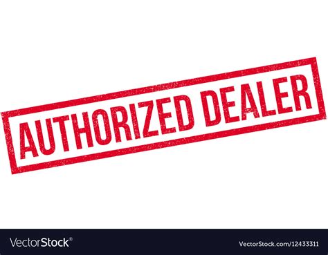 authorized dealer rubber stamp royalty  vector image