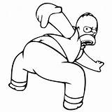 Simpson Homer Homero Dibujar Onlinecoloringpages sketch template