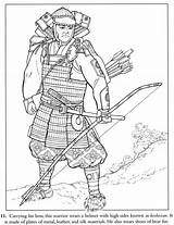 Samurai Coloring Pages Japanese Warrior Japan Vintage Culture Poems Inkspired Musings Paperdolls Warriors Sheets Printable Inkspiredmusings Books Book Colouring Dover sketch template