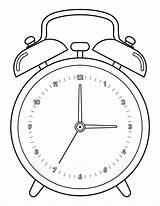 Clock Coloring Alarm Pages Printable Museprintables sketch template