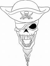 Skull Pirate Coloring Pages Printable Getcolorings Print sketch template
