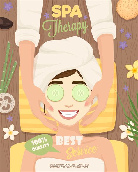 spa skincare routine poster  vector art  vecteezy