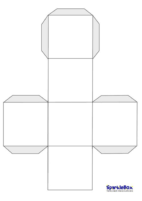 blank large dice template printable