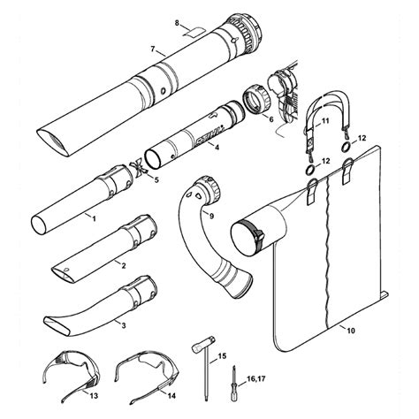 stihl bg   blower bgc parts diagram nozzle