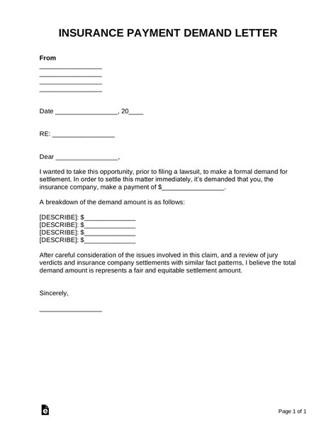 pin  demand letter