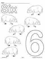 Coloring Numbers Pages Printable Number Animal Preschool Kindergarten Learning Printables Kids Comments Animals sketch template