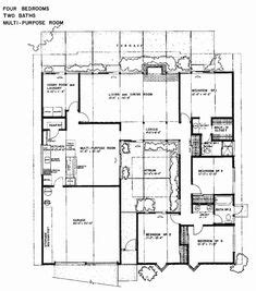 pin  chuck stasieluk  floor plans floor plans joseph eichler courtyard house plans