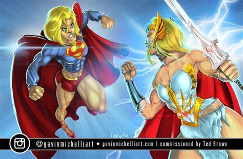 Supergirl V She Ra Battle Of The Blondes By Gavinmichelli