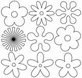 Flower Retro Coloring Shape Printable Pages Crafts Template Craft Save Sheets Kids Paper sketch template