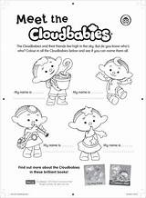 Cloudbabies Colouring Kids Scholastic sketch template