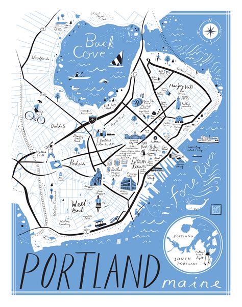 map  portland maine  behance