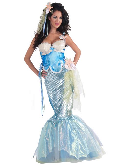 seashell mermaid sea siren ariel fancy dress  halloween sexy adult