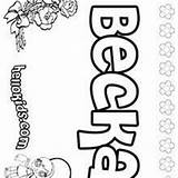 Coloring Becky Beauty Pages Hellokids Becka Name sketch template