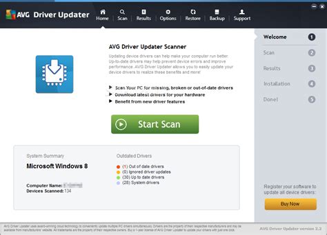 avg driver updater  scans  computer  outdated hardware drivers  enables