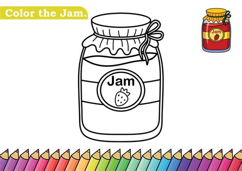 coloring page  jam vector illustration kindergarten children