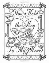 Coloring Pages Adult Printable Quotes Color Book Word Sheets Heart Key Valentine Hold Wisdom Adults Colouring Swear Print Mandala Bloody sketch template