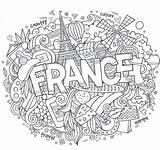 Coloring France Doodles Mindfulness Mandalas Siluetas Libros Visiter Débutant Adulte Adultos sketch template