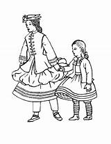 Victorian Coloring Pages Children Fashion Era 1860 Costume Girls History Colouring Child Kids 1870 Clothing Clothes Girl Dresses 1860s Woman sketch template