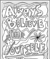 Motivational Adult Sheets Lernen Soziales Ausmalen Believe Doodle Kinman Geburtstagskalender Classroomdoodles Ausdrucken sketch template