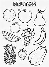 Alimentos Niños Preescolar Fruta sketch template