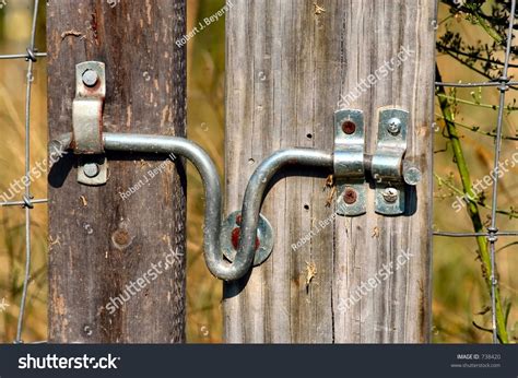 simple fence gate latch stock photo  shutterstock