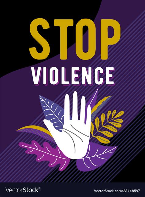 stop violence against women poster design female vector image
