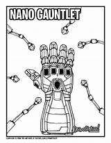 Gauntlet Nano Endgame Avengers sketch template