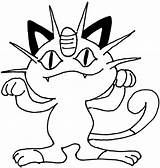 Meowth sketch template