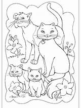 Family Coloring Cat Pages Cats Color Getcolorings Printable Animal Print sketch template